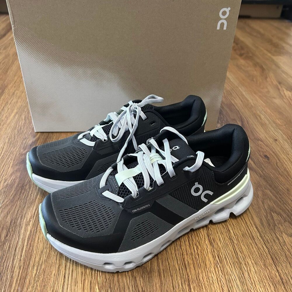 On Cloudrunner black running athletic training lace up shoes sneakers sz 7 new